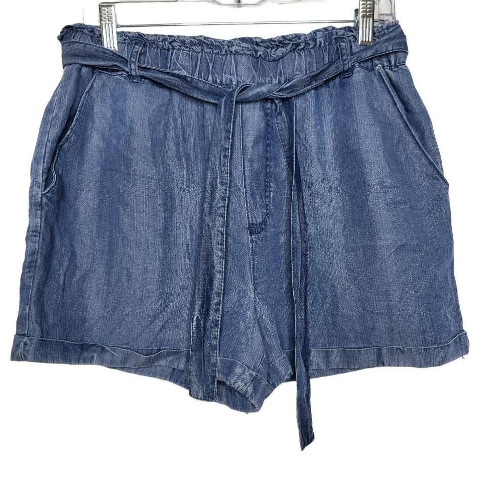 Velvet Heart Tencel Chambray High Rise Pull On Shorts Size Small